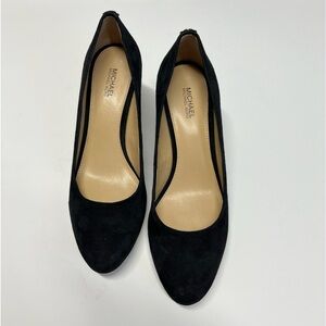 Michael Kors Jenna Flex Pump 7.5 Black Suede Slip on Comfort Business Casual